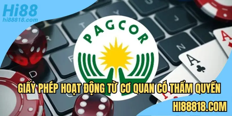 Giấy phép hoạt động tại Hi88 được cấp bởi các cơ quan có uy tín